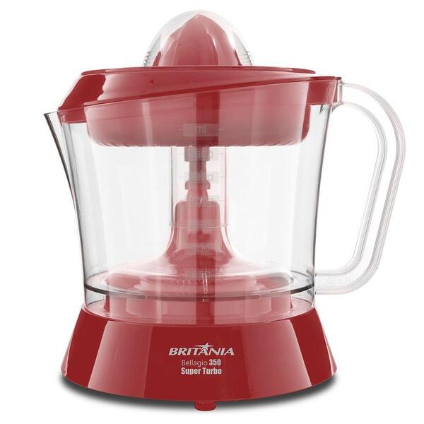 Espremedor De Frutas Elétrico Bellagio 350 Turbo 1,5l Vermelho Britânia