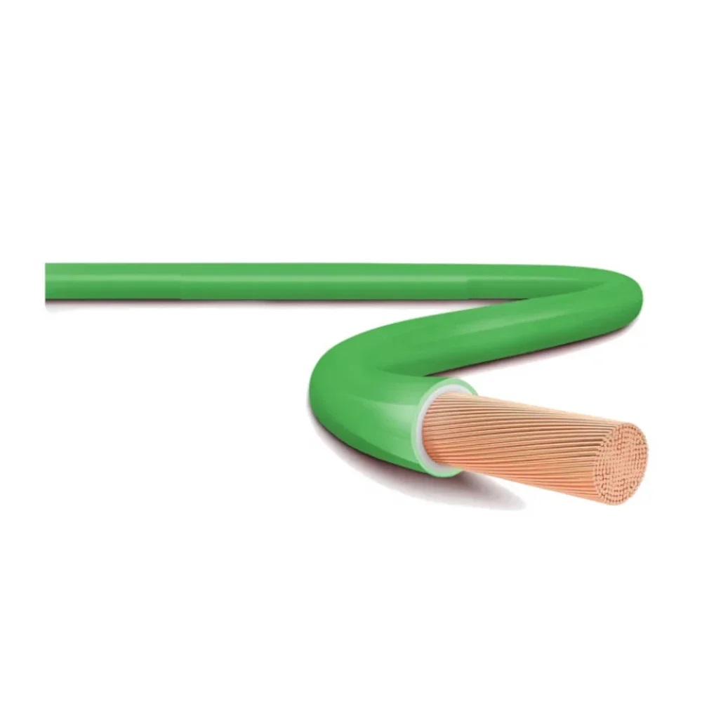 Cabo Flexível 6,00mm² 750V Antichama Cor Verde Marca SIL - Rolo 100m